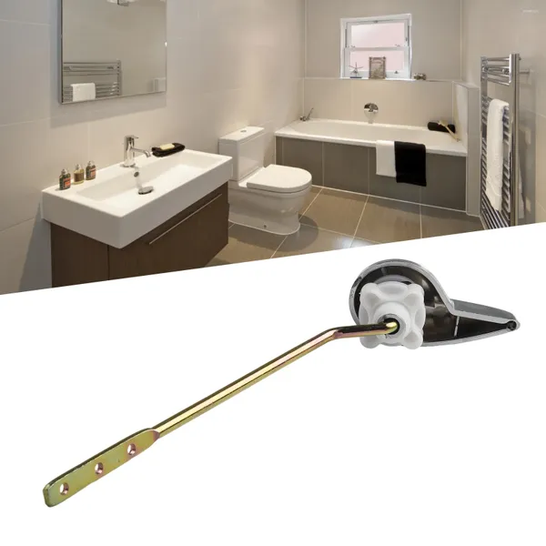 Ensemble d'accessoires de bain, levier de poignée de toilette, 1 pièce adapté pour réservoir 99%, en acier au carbone, pratique