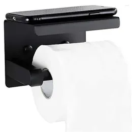 Juego de accesorios de baño Soporte de papel higiénico Moderno Durable Ahorro de espacio Multifuncional Elegante Dispensador de doble propósito Tejido montado en la pared