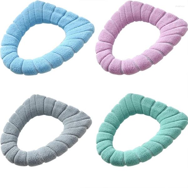 Bath Accessoire Set Toilet Soutr Cushion Winter Plus Velvet Warmth Cover Washable Universal