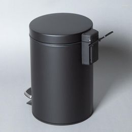 Ensemble d'accessoires de bain poubelle ménage pédale acier inoxydable muet cuisine salle de bain chambre universel rond 7 litres