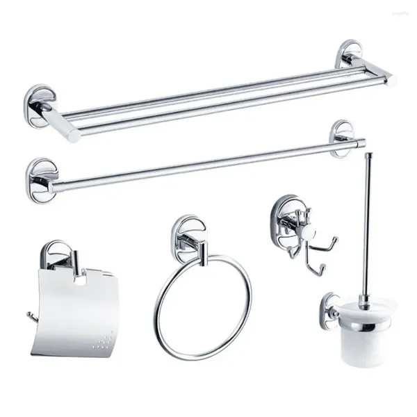 Ensemble d'accessoires de bain, divers supports muraux en métal, matériel de salle de bains, barre à serviettes, nickel brossé