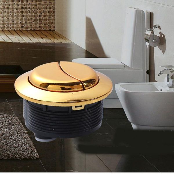 Juego de accesorios de baño Accesorios para tanque de agua Válvula Fácil de instalar Botón de inodoro de doble descarga Multi-tamaño Dorado
