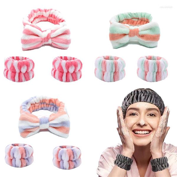 Conjunto de accesorios de baño para mujer, diadema ajustable, bandas para la cabeza de maquillaje, diadema para lavarse la cara, soporte para el pelo de ducha de Spa y Yoga para maquillaje cosmético