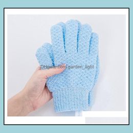 Brosses de bain Éponges Épurateurs 1 paire pour peler des gants exfoliants Mitt Douche Gommage Mas Corps Éponge Lavage Peau Hydratant Spa DH42L