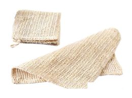 Brosses de bain Éponges Épurateurs 25Cm Pochette à savon en sisal naturel Serviettes en maille Tissu exfoliant pour le visage et le corps Livraison directe Garde à domicile 3387347