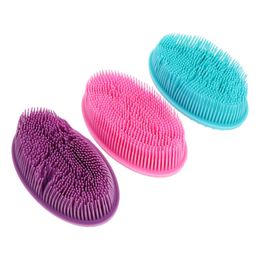 Badborstels Sponzen Scrubbers 3 stuks Loofah Spons Siliconen Badborstel Scrubber Gereedschap Borstels Massage Veilig Lichaamsreiniging Baby 231012