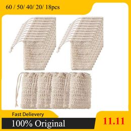 Bad Borstels Sponzen Scrubbers 50 Stuks Douche Sisal Zeep Zak Natuurlijke Exfoliërende Saver Pouch Houder 60 Stuks 50 Stuks 40 Stuks 20 Stuks 18 Stuks 230324