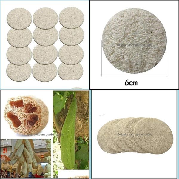 Cepillos de baño esponjas Scrubbers 6 cm Natural Tad de muesca limpieza facial de lavado Descarga de cepillo de maquillaje de maquillaje Drop entregada Home Gard Dhqjh