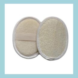 Badborstels Sponzen Scrubbers 9x12cm Natuurlijke loofah pad Exfoliatie Luffa Scrubber Verwijder de dode huid spa mas sponsbad druppel dhydl