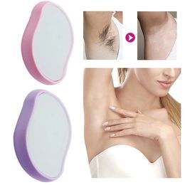 Badborstels Sponzen Scrubbers Crystal Hair Eraser Fysieke verwijdering Herbruikbare magische depilatie Exfolie voor beenarmkapit Reiniging Pijnloos Safe Epilator 221124