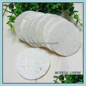 Cepillos de baño esponjas Scrubbers DHS Natural Loofah Luffa Loofa Padera facial 300 PC/LOT A EE. UU. Y Dinamarca Drop entrega Home Garden Otglt