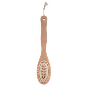 Brosses De Bain Éponges Épurateurs Double Côté Corps Brosse Gommage Exfoliant Dos Bain Avec Poils De Sanglier Mas En Bois Brossage À Sec Remo Dh4Et