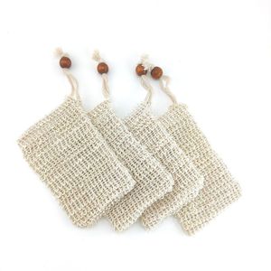 Brosses De Bain Éponges Épurateurs Exfoliants Sacs En Maille Pochette Pour Douche Corps Mas Épurateur Naturel Organique Ramie Savon Sac Sisal Enregistrer Dhfhm