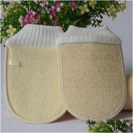 Badborstels Sponzen Scrubbers Hoge kwaliteit Natuurlijke Loofah Luffa Effectieve exfoliator Cleaner Scrub Pad Handschoen Douche Douche Back S DHVZH