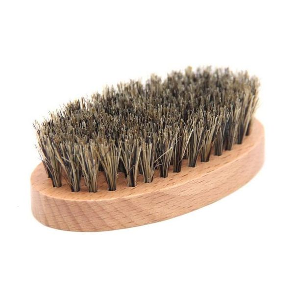 Brosses de bain Éponges Épurateurs Poils de sanglier naturels Brosses à barbe Portable en bois salle de bain visage Mas brosse de nettoyage Hou Dhgarden Dhxez