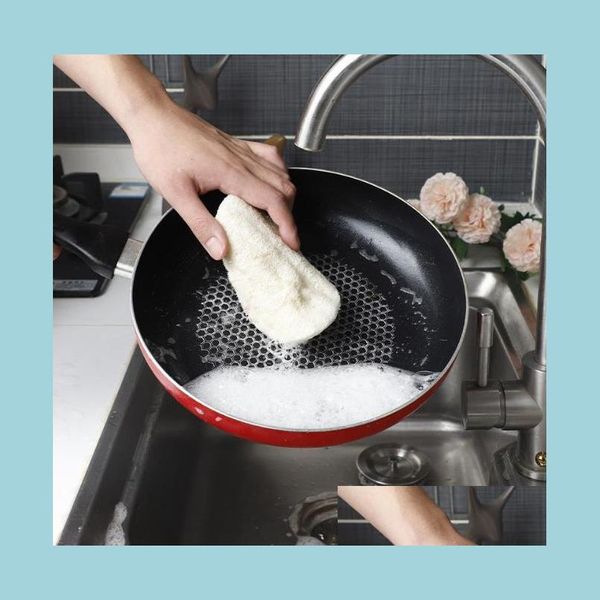 Badebürsten Schwämme Wäscher Natürliche Luffa Geschirrbürste Topf Reinigungstuch Pad für Küche Drop Lieferung 2021 Home Garde Bdesybag Dhejz