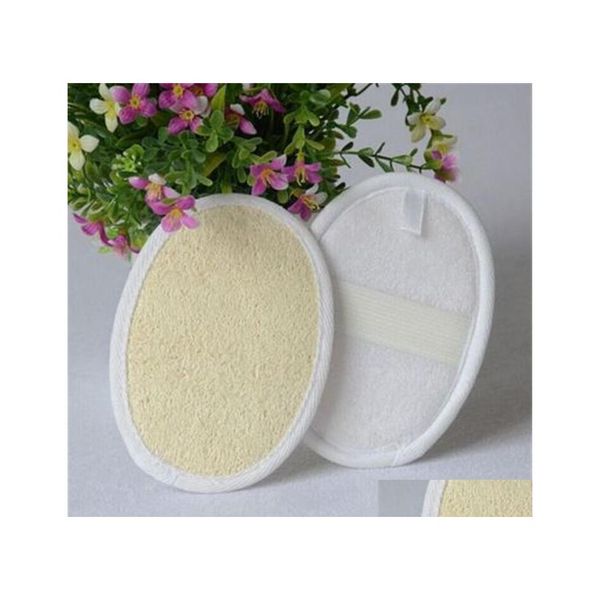 Cepillos de baño Esponjas Depuradores Luffa natural Cepillo Loofah Almohadilla de lavado Cuerpo Cuidado de la piel Exfoliación Mas Spa Belleza Depurador Ducha S Dhq2R