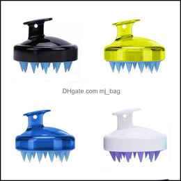 Bain Brosses Éponges Laveurs Sile Tête Mas Peigne Femmes Shampooing Brosses Propre Dame Baignade Coiffure Lavage Maison Salle De Bains Ensemble 2 Dh8H0