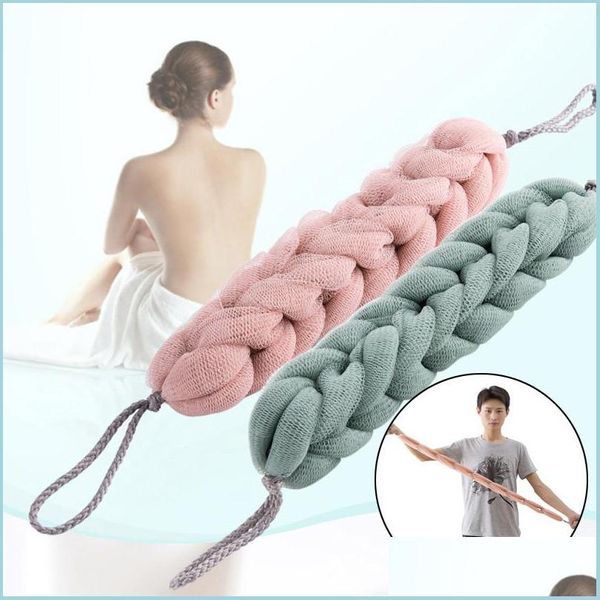 Bain Brosses Éponges Épurateurs Peau Douce Loofah Éponge Corps Extensible Épurateur Dos Douche Masr Nécessité Drop Delivery Home Gar Dhz27