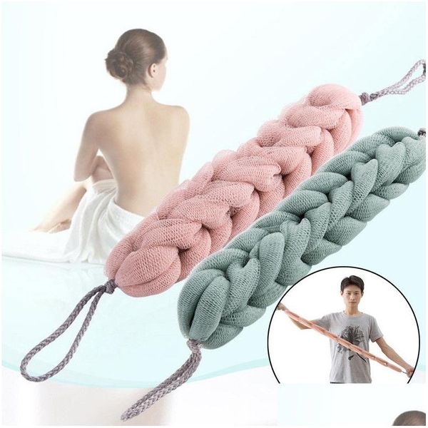 Bain Brosses Éponges Épurateurs Peau Douce Luffa Éponge Corps Extensible Épurateur Dos Douche Masr Nécessité Drop Delivery Home Gar Dh18F