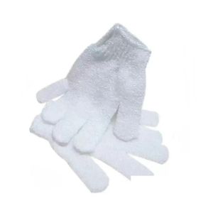 Baignoires de bain, épluches époux de nylon blanc gants de douche du corps exfoliant les épurateurs de gant spa mas de peau morte cellule en gros fy8464 11 dh9vt