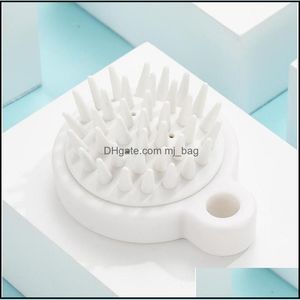 Brosses De Bain Éponges Épurateurs Blanc Sile Mas Peignes Anneau Suspendu Rond Sans Poignée Brosse Bain Coiffure Brosses Douces Femmes Cheveux Sh Dhit8