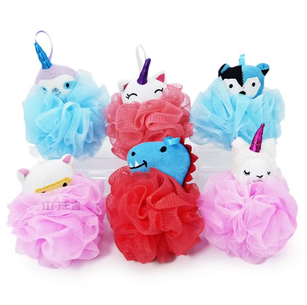 Brosses de bain Éponges Épurateurs Vente en gros Animal Fruit Boule de dessin animé de Noël Nouvelle éponge créative Circar Bathball Flower Drop Delivery 18Pmj