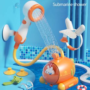Bad Elektrische douche Onderzeeër Wortelpomp Verstelbaar Sprinkler Baby Bathtub Spray Water speelgoed voor Toddler Gift L2405