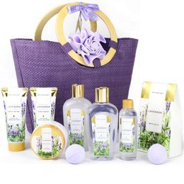 Badcadeau -sets voor vrouwen Lavendel Body Care Banden, 10 pc's ontspannen vakantie moeders Daggeschenken voor moeder