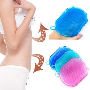 Gants de bain Exfoliation Douche Brosse De Bain Pour Le Nettoyage Du Corps Sile Brosse Exfoliante Laveur Bain Gommage Gant Spa Outil De Bain JL6712