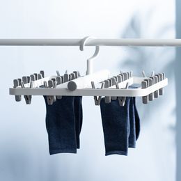 Bad Hangers Opvouwbare 24 Peg Winddicht Kleerhanger Droger Waslijn Airer Ondergoed Sokken Broek Huishoudelijke Opslag Accessoires 230625