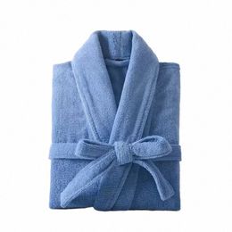 Baño LG Terry 100% toalla Dring absorbente ligero vestido grueso ropa de dormir bata hombres Cott Waffle mujeres albornoz z47I #