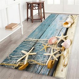 Alfombra de baño 60x180 cm Paisaje marino Impresión Alfombra Pasillo Felpudo Antideslizante Alfombra Absorber agua Cocina Mat Tapis Salle de Bain G806 200925