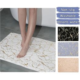 Alfombra de baño moderna para sala de estar, alfombra pequeña, felpudo lavable para dormitorio, baño, rectangular, suelo de inodoro antideslizante, imitación 231226