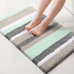 Tapis de bain absorbant rapide sec salon tapis en peluche chambre coussin de pied protecteur de sol doux salle de bain tapis de douche