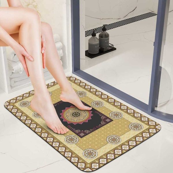 Tapis de bain Super absorbant antidérapant boue tapis de salle de bain personnalisé bain douche tapis cuisine entrée porte tapis maison tapis de sol HKD230809