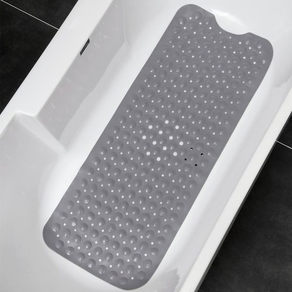 Tapis de bain 100*40 cm tapis de douche de baignoire antidérapant et grand tapis de baignoire avec ventouses tapis de salle de bain lavables en machine avec drain 230921