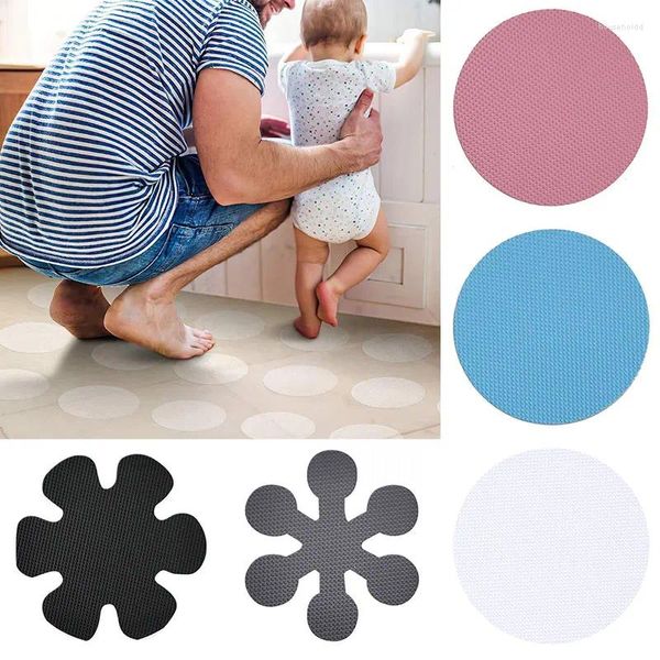 Tapis de bain 10 pièces autocollants de baignoire antidérapants fleurs colorées bandes de sécurité tapis pour baignoires salle de bain de sol