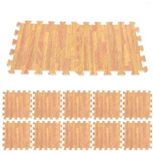 Tapis de bain 12 pièces boîte tapis de sol en mousse de grain de bois coussin pour bébé coussins de jeu imbriqués