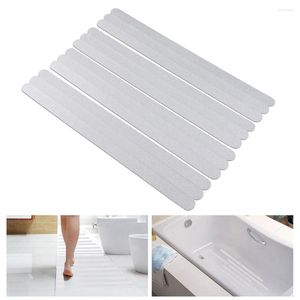 Mattes de bain 12pcs anti-glissement caoutchouc mat 20x2 cm bandes de douche transparentes de la douche