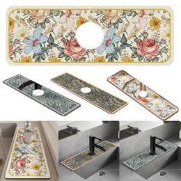 BADMATS 1PC 38 14cm Fantasiestijl Raan Draining Mat Non-slip Afvoerpad Sink Keuken Teller Huishoudelijke merchandises