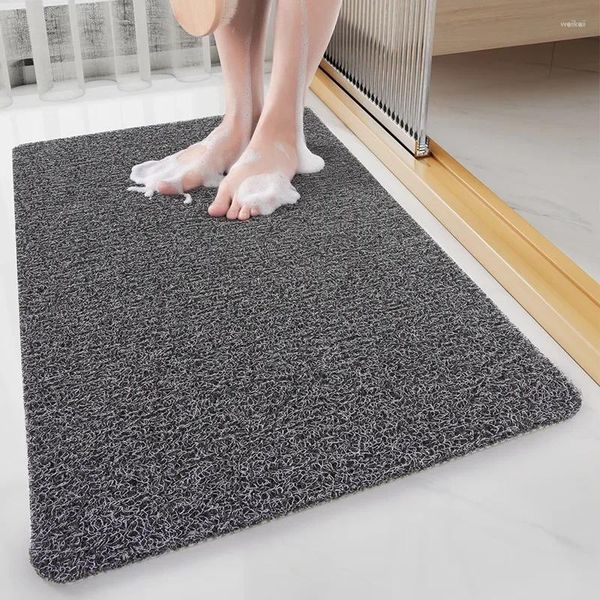 Tapis de bain 1 pièce, tapis antidérapant de salle de bain, résistant à la moisissure, douche imperméable, Massage doux, cuisine à domicile, PVC lavable, tapis de sol à séchage rapide