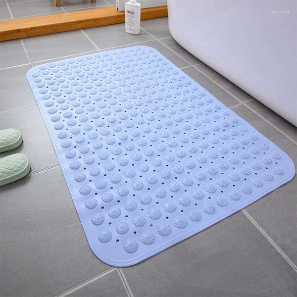 Alfombrillas de baño 1 unid baño autocebante silicona PVC rectángulo artefacto masaje de pies cojín suela antideslizante cuarto de ducha