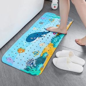 Mattes de bain 1pc Cartoon Floor Mat Sea Laded Print 100x40cm ménage el fournitures baignoires pour enfants
