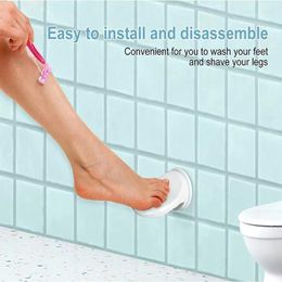 Tapis de bain 1pc pédale douche repose-pieds accessoires de salle de bain anti-dérapant repose-pieds ABS plastiques repose-piédestal