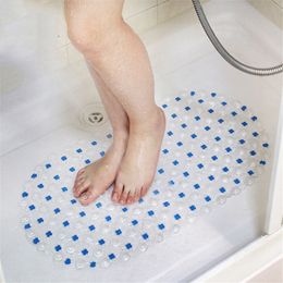 Tapis de bain 1PC PVC Tapis de bain anti-dérapant Rectangle Doux Douche Salle de bain Tapis de massage Ventouse Tapis de baignoire antidérapant Grande taille 230714