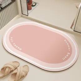 Tapis de bain 1pcs ménage salle de bain tapis de sol absorbant doux diatomée suinter tapis porte pied antidérapant 40x60cm