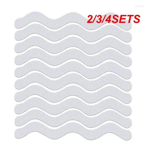 Mattes de bain 2/3/4SEts Anti-Skid Salle S Bathroom Anti-Slip Sticker Supplies Bathtub Strip Toilet