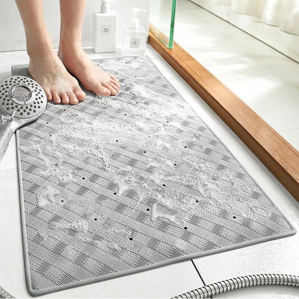 Alfombrillas de baño 2022 antideslizante alfombrilla de goma antideslizante masaje de baño suave ventosa ducha alfombra bañera