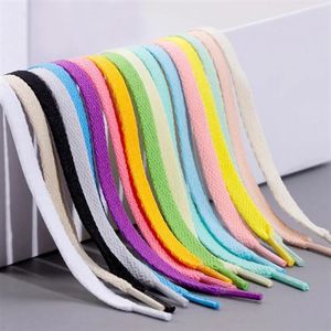 Bath Mats 2024 Shoelaces 1pair Flat pour baskets 36Colors Fabric Lace